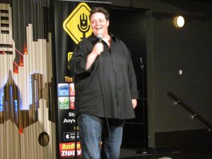 Photo of comedian Jess Miller at Laugh's Boston