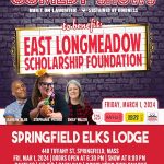 Flyer for East Longmeadow Scholarship Foundation Comedy Night Fundraiser